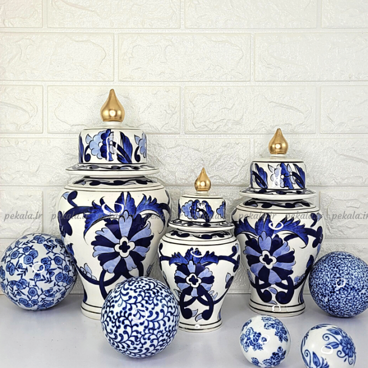 کاپ گلدان جینجرجار قلم آبی