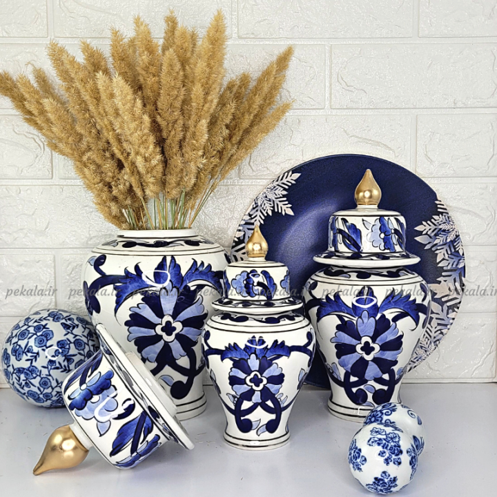 کاپ گلدان جینجرجار قلم آبی