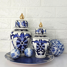 کاپ گلدان جینجرجار قلم آبی