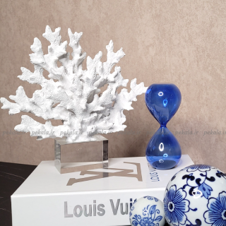 مرجان پایه کریستال سفید