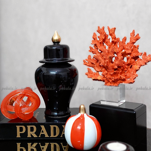 مرجان پایه کریستال نارنجی