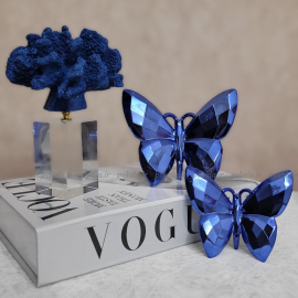 مرجان توپی پایه کریستال آبی