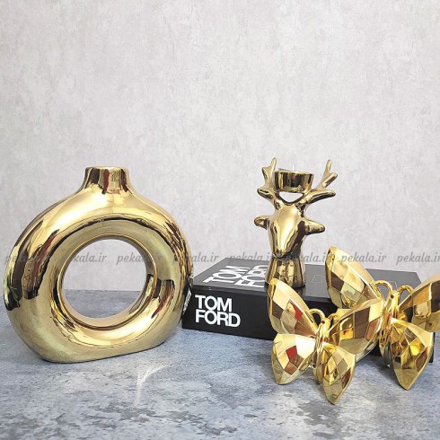 گلدان دونات طلایی