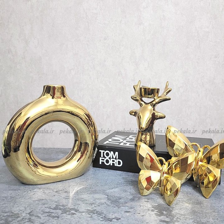 گلدان دونات طلایی