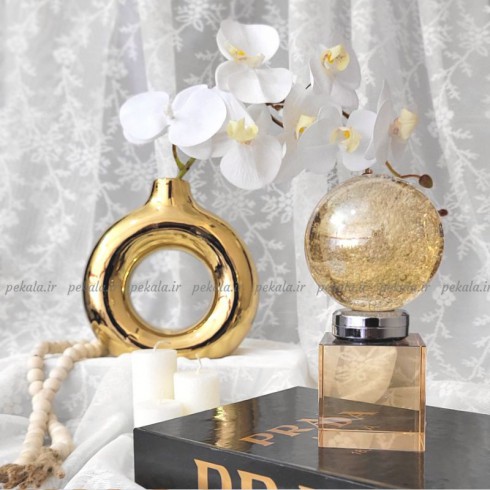 گلدان دونات طلایی