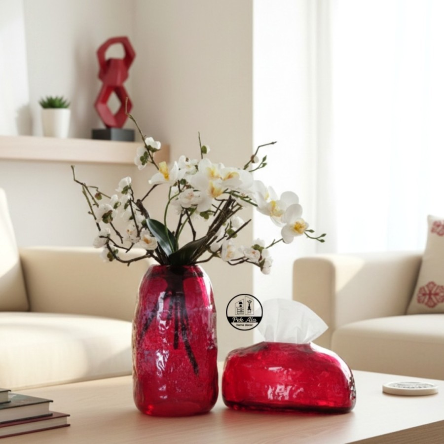 گلدان و جادستمالی دفرمه قرمز